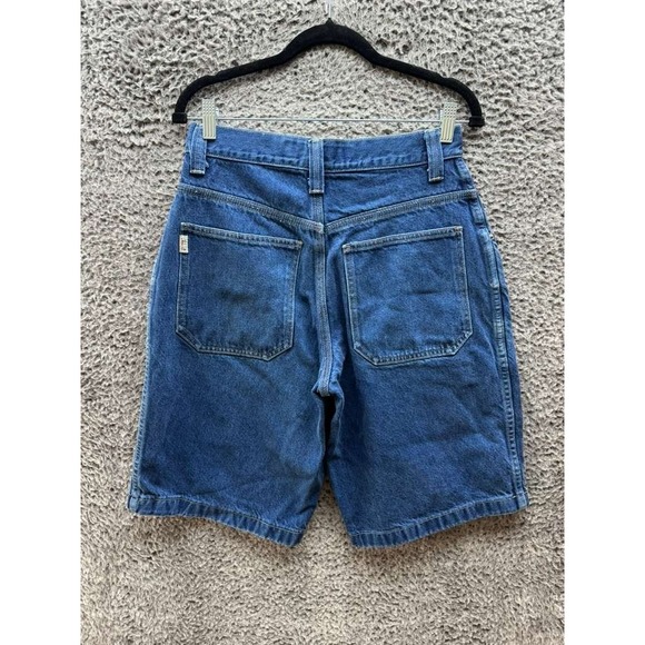 Vintage Jnco High Rise Knee Length Baggy Denim Shorts Dark Wash Blue Men Size 30 - Picture 2 of 13